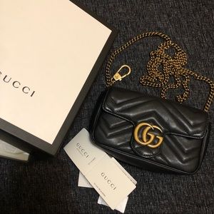 Supermini GG Marmont 2.0 Leather